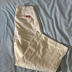 Dickies Khaki Worker Wide Leg Skater Pants